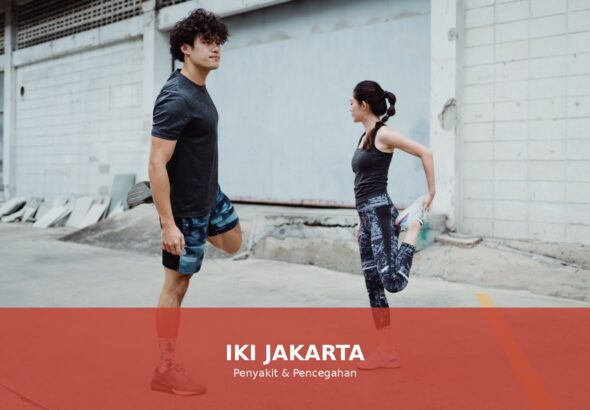 Ilustrasi gaya hidup sehat dengan makanan bergizi dan aktivitas fisik