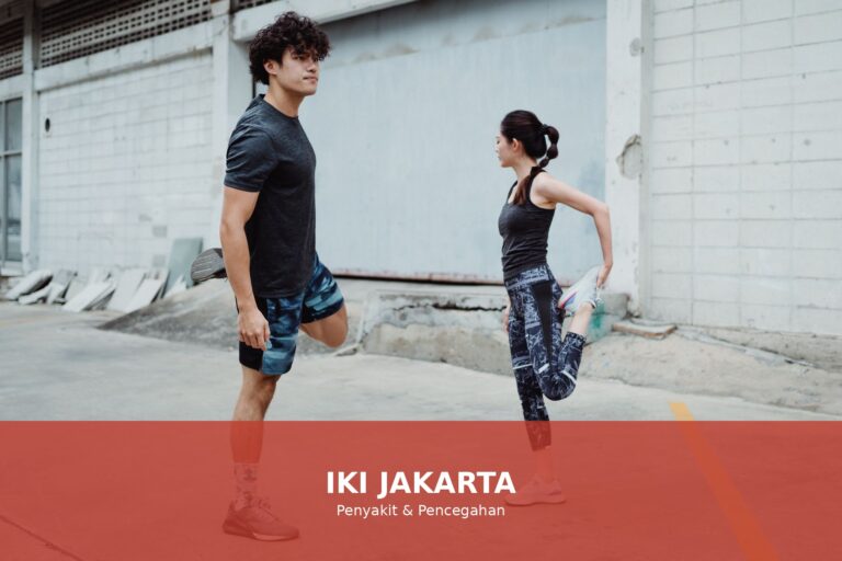 Ilustrasi gaya hidup sehat dengan makanan bergizi dan aktivitas fisik