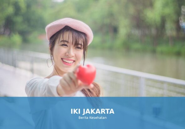 Ilustrasi kesehatan jantung yang sehat dan bahagia