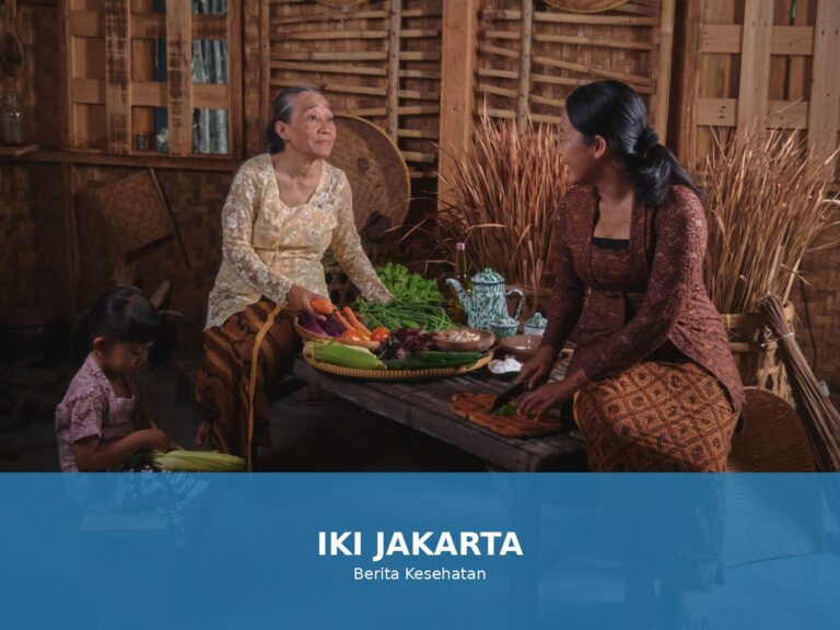 Ilustrasi gizi seimbang dengan berbagai makanan sehat